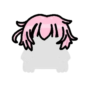 anime messy bob pink